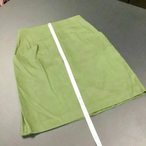 Vintage Rafferty Women's Green Rayon Blend Pockets Flat Front Mini Skirt Size 7 - Picture 6 of 9